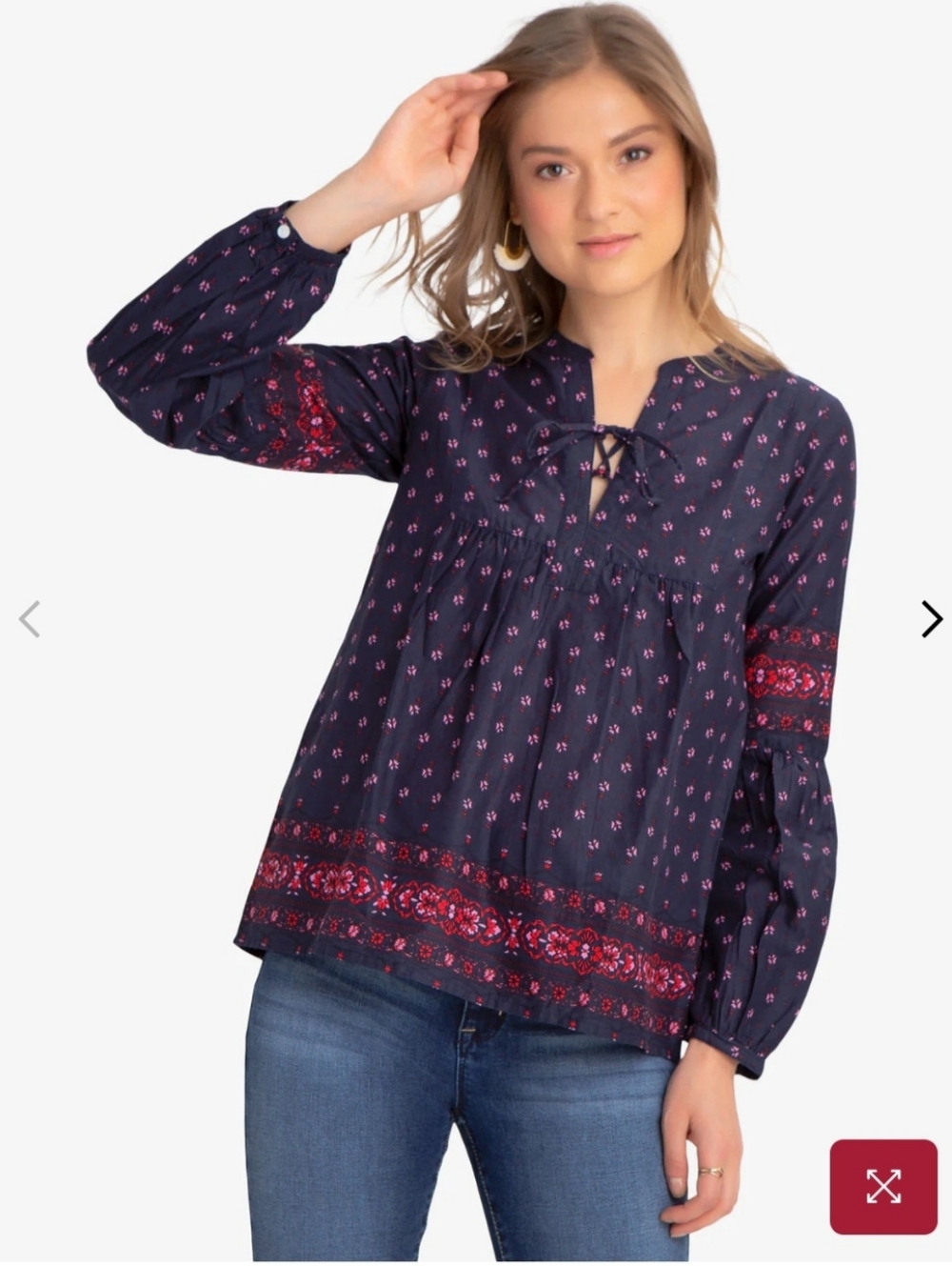 US Polo ASSN Printed Laceup Shirt. Size L